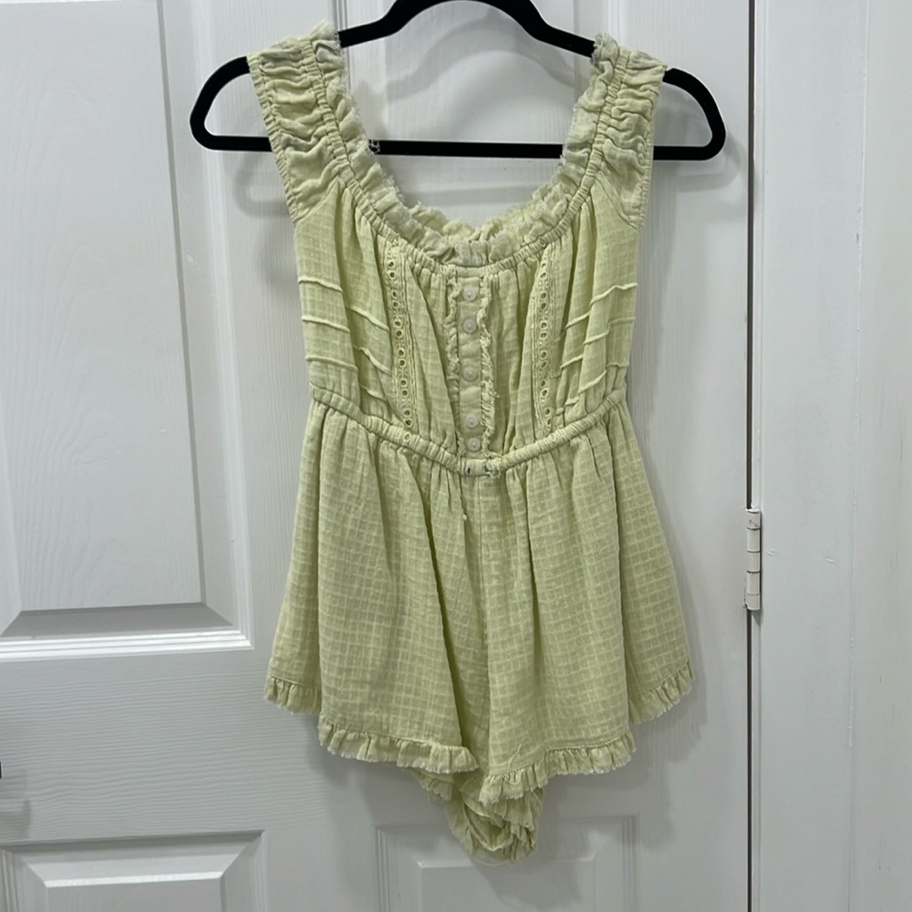 Butter yellow mini romper
